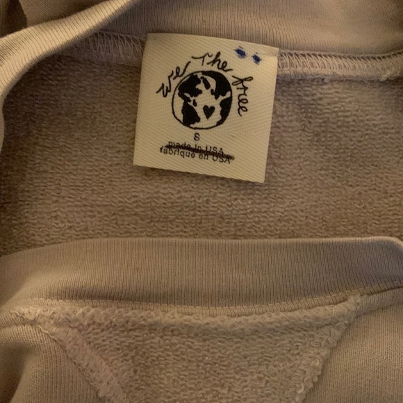 Free People Over and Out Graphic Vintage looking Pullover Tennis Sweatshirt NWOT - Picture 10 of 15